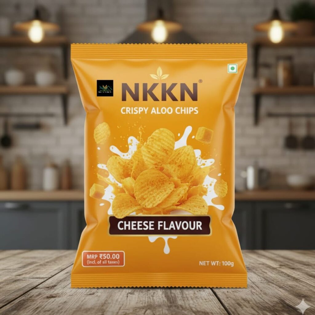 NKKN Crispy Aloo Chips – Cheese Flavour